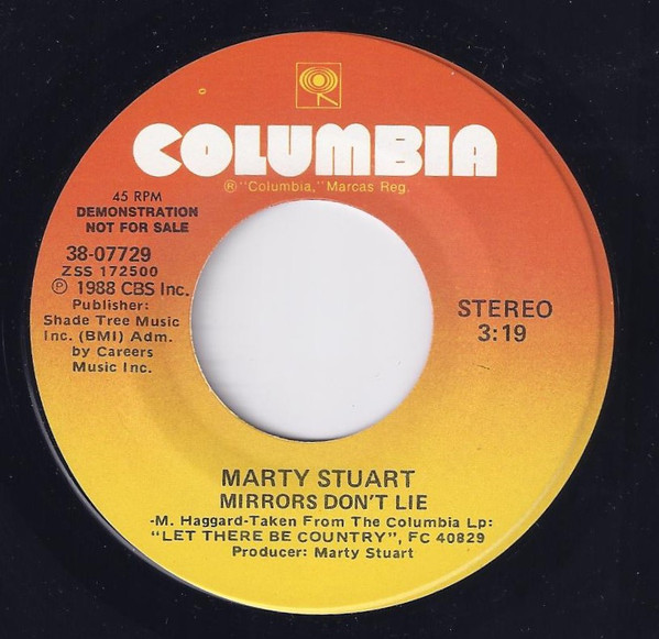 Marty Stuart - Mirrors Don't Lie (7", Promo)