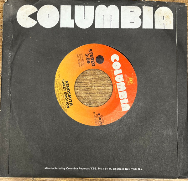 Aerosmith - Sweet Emotion / Uncle Salty (7", Single, Styrene, Ter)