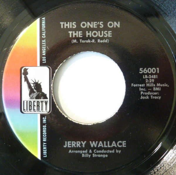 Jerry Wallace - This One's On The House / A New Sun Risin' (7", Single, Mono)