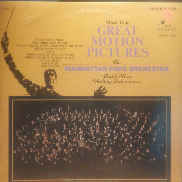 The Manhattan Pops Orchestra - Music From Great Motion Pictures (LP, Album)