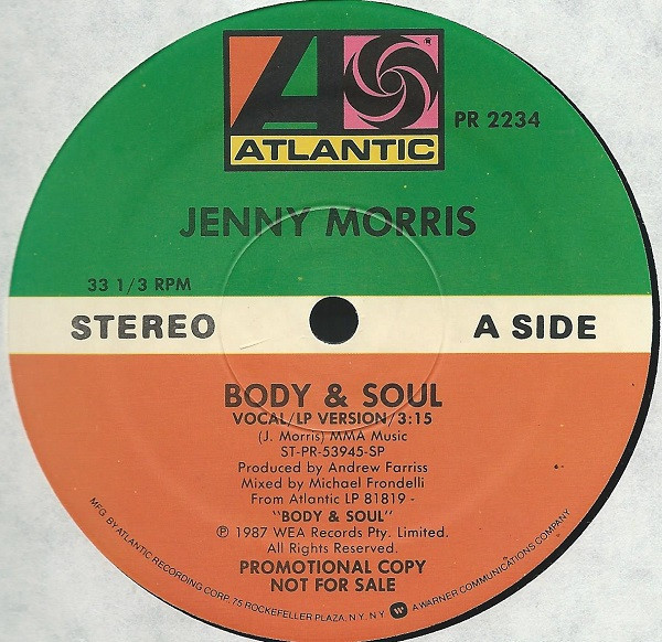 Jenny Morris - Body And Soul (12", Promo)
