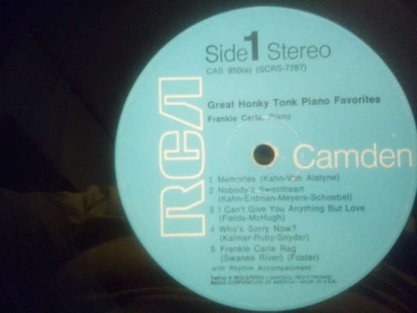 Frankie Carle - Great Honky Tonk Piano Favorites (LP, Album)_3408827490