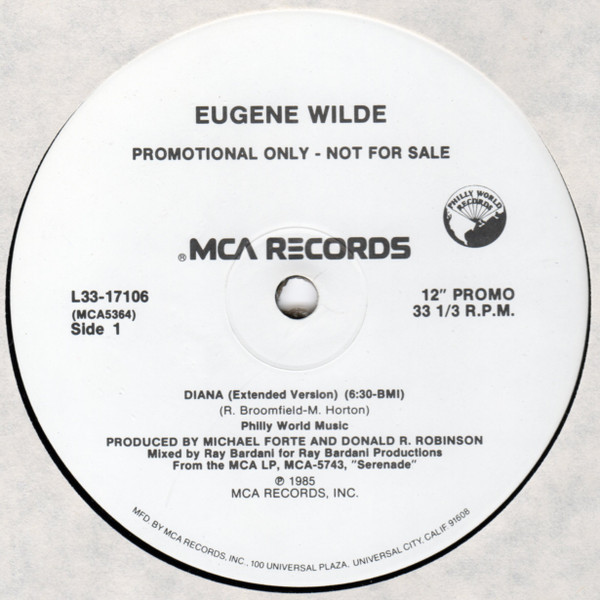 Eugene Wilde - Diana (12", Promo)