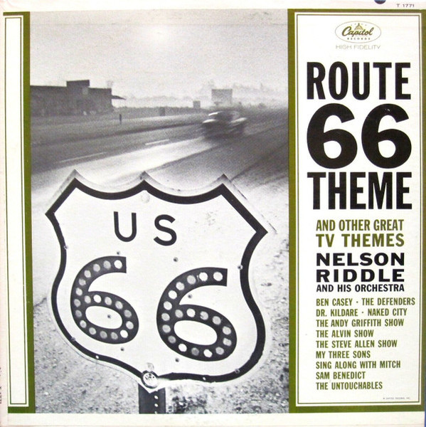 Nelson Riddle And His Orchestra - Route 66 And Other T.V. Themes (LP, Album, Mono, Scr)