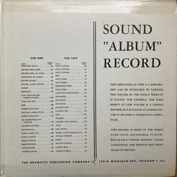 No Artist - Sound "Album" Recording (LP)