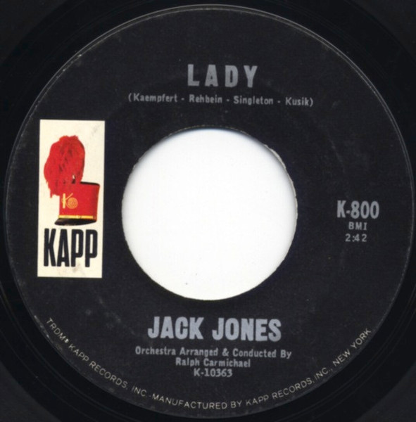 Jack Jones - Lady (7", Styrene, Ter)
