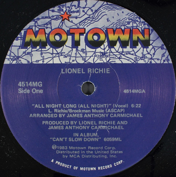 Lionel Richie - All Night Long (All Night) (12", Single)