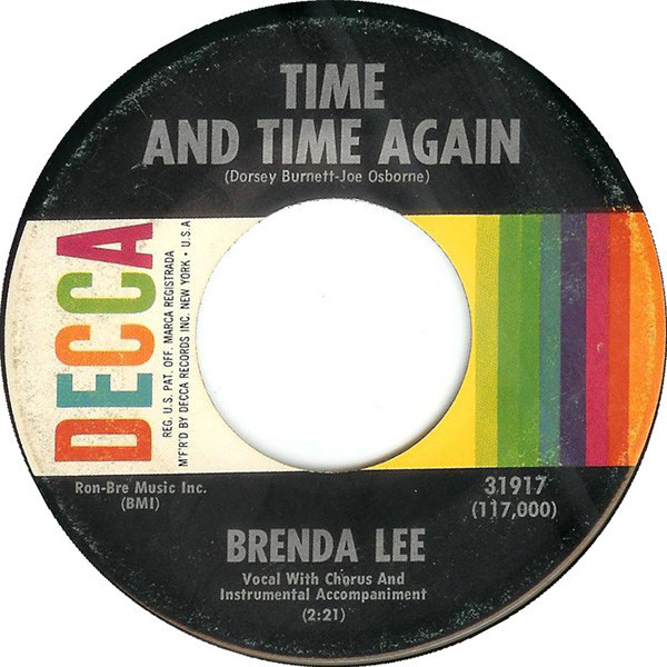 Brenda Lee - Time And Time Again / Too Little Time (7", Pin)