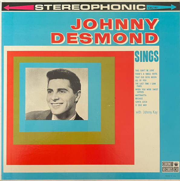 Johnny Desmond With Johnny Kay - Johnny Desmond Sings (LP, Album)_3451648770
