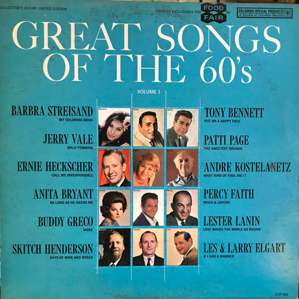 Various - Great Songs of the 60's, Volume 1 (LP, Comp, Ltd)_3476091642