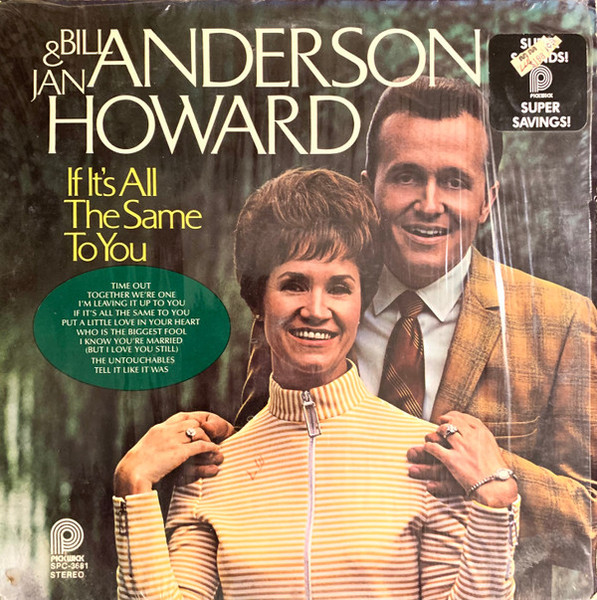 Bill Anderson And Jan Howard* - If It's All The Same To You (LP, Album, RE)