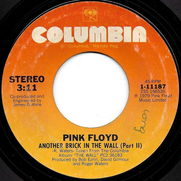 Pink Floyd - Another Brick In The Wall (Part II) (7", Styrene, Pit)