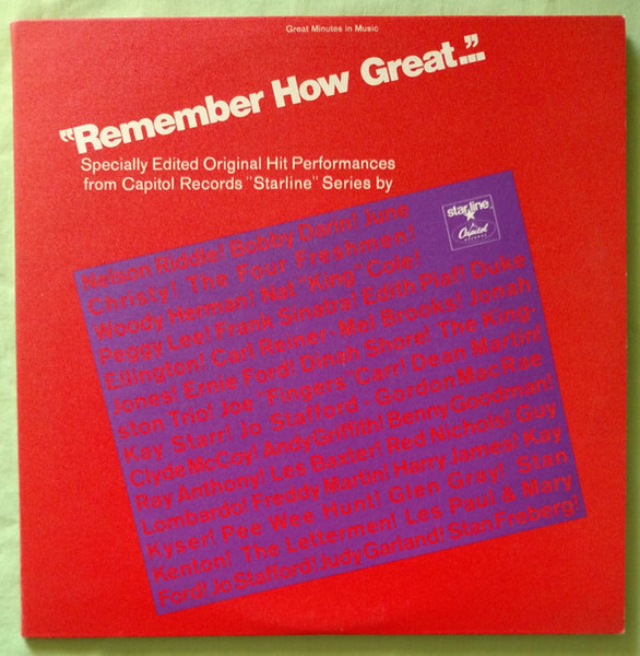 Various - Remember How Great (2xLP, Album, Comp, Promo, Gat)
