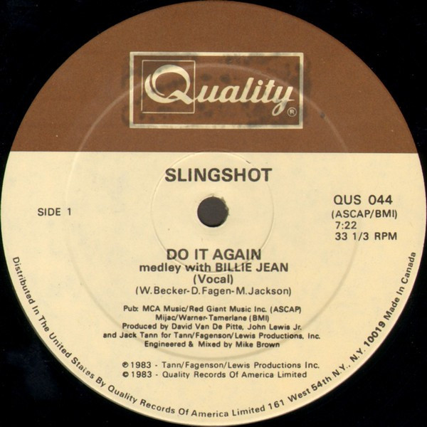 Slingshot - Do It Again (Medley With Billie Jean) (12", Single)