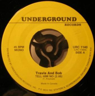Travis And Bob / Bob Luman - Tell Him No / Let's Think About Living (7", Single, Mono)