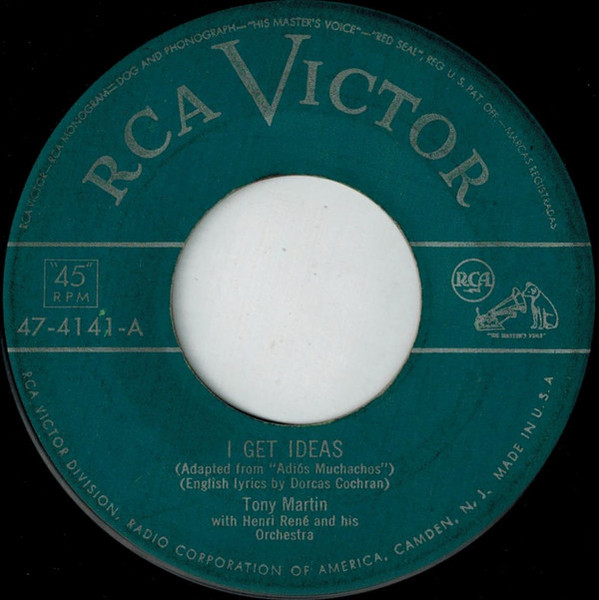 Tony Martin (3) - I Get Ideas / Tahiti, My Island (7", Single, Ind)