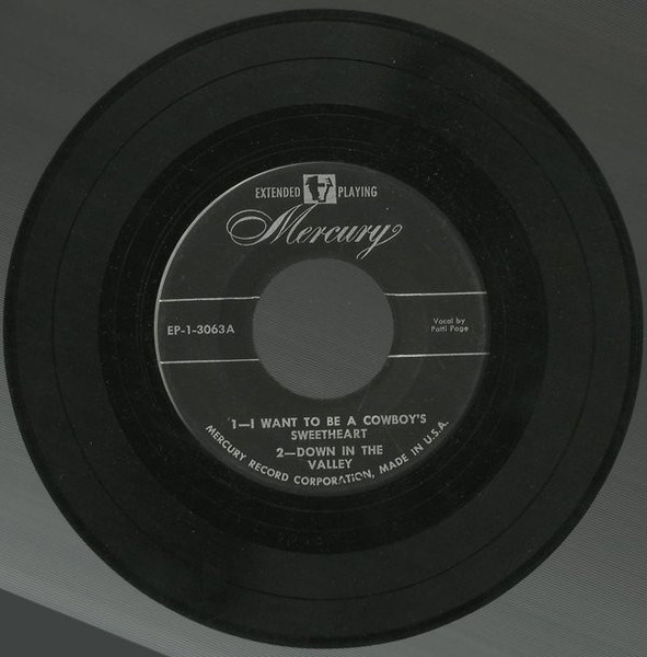 Patti Page - I Want To Be A Cowboy's Sweetheart (7", EP)