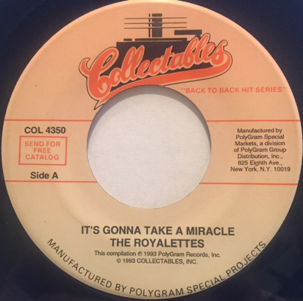 The Royalettes - It's Gonna Take A Miracle / I Want To Meet Him (7", RE)