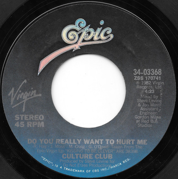 Culture Club - Do You Really Want To Hurt Me (7", Single, Styrene, Pit)