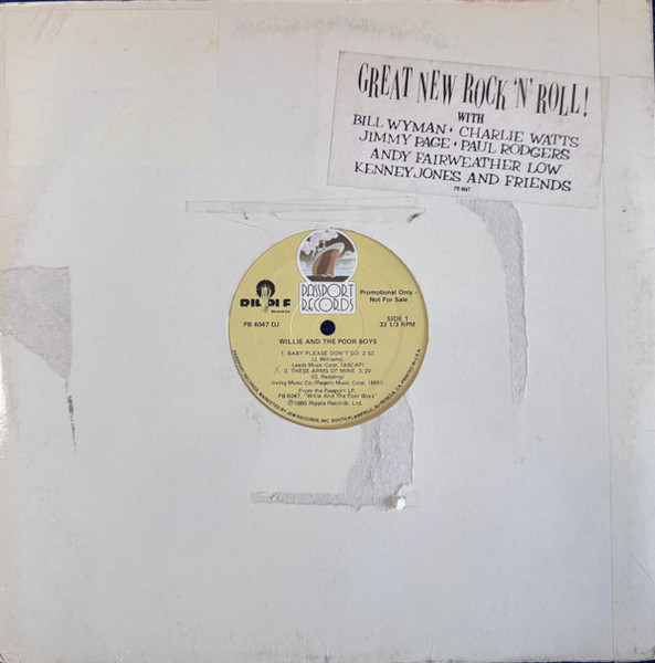 Willie And The Poor Boys - Willie And The Poor Boys (12", EP, Promo)