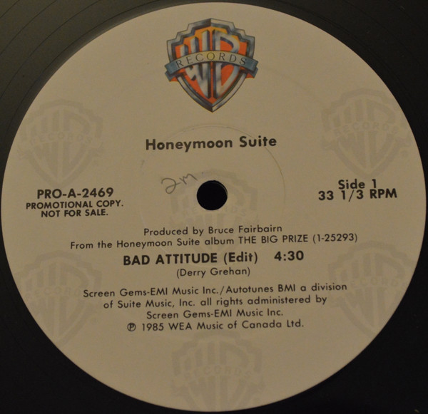 Honeymoon Suite - Bad Attitude (12", Single)