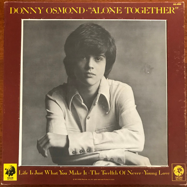 Donny Osmond - Alone Together (LP, Album, San)