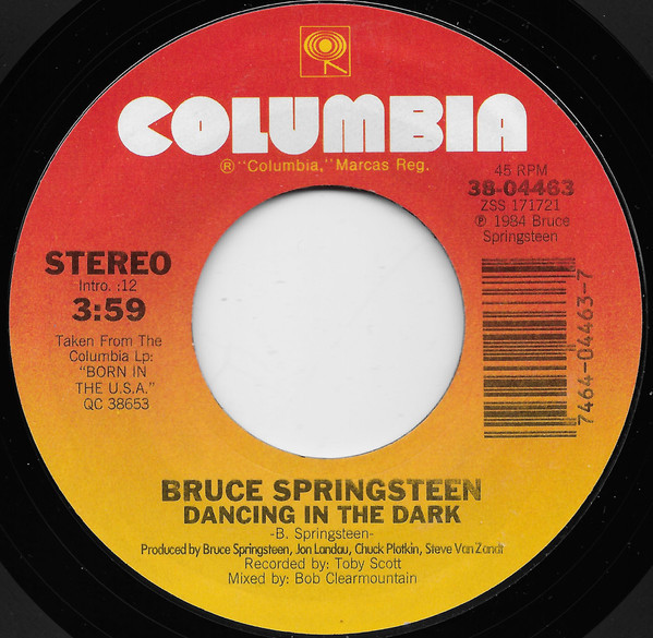 Bruce Springsteen - Dancing In The Dark  (7", Single, Styrene, Car)
