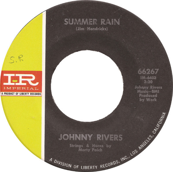 Johnny Rivers - Summer Rain / Memory Of The Coming Good (7", Sou)