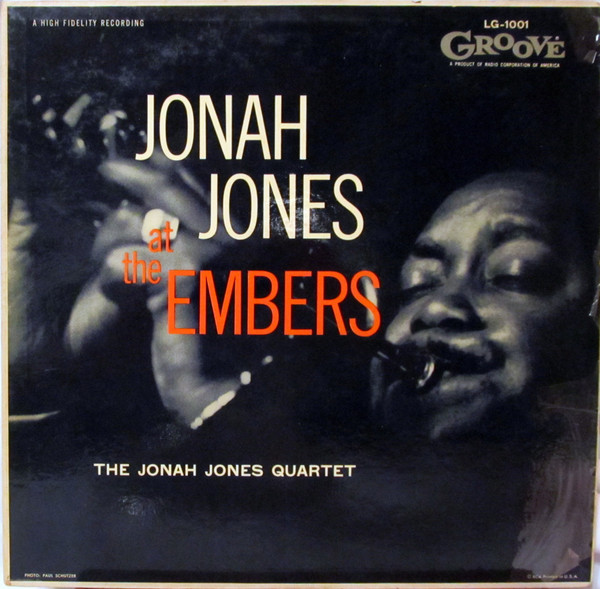 The Jonah Jones Quartet - Jonah Jones At The Embers (LP, Album, Mono)