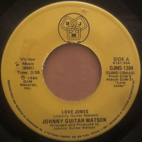 Johnny Guitar Watson - Love Jones / Asante Sana (7", Single, '16)