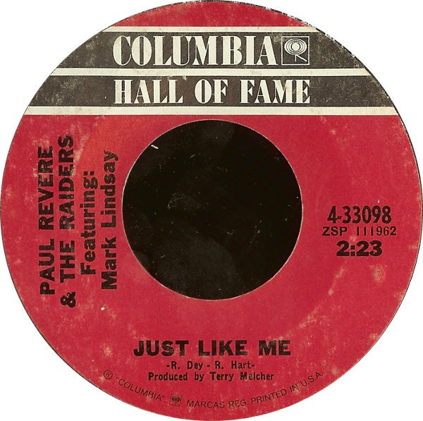Paul Revere & The Raiders - Just Like Me / Kicks (7", Styrene, Ter)