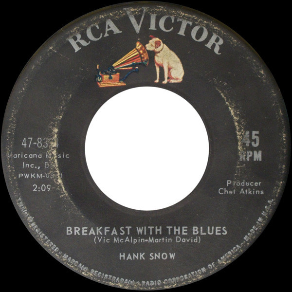 Hank Snow - Breakfast With The Blues / I Stepped Over The Line (7", Single, Ind)
