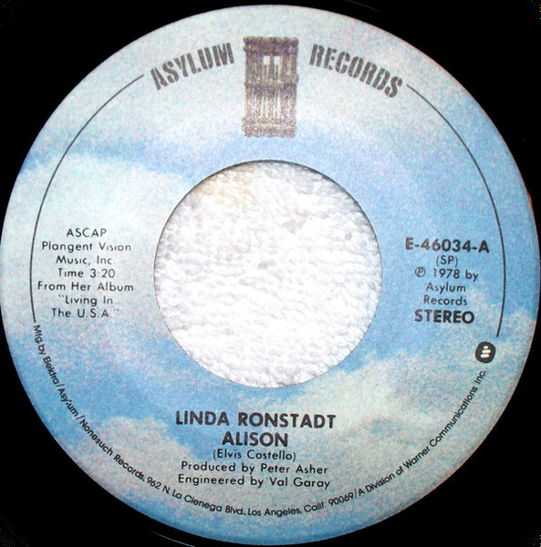 Linda Ronstadt - Alison / Mohammed's Radio (7", Spe)