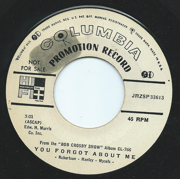 Bob Crosby - You Forgot About Me / Whispering Hope (7", Single, Promo)