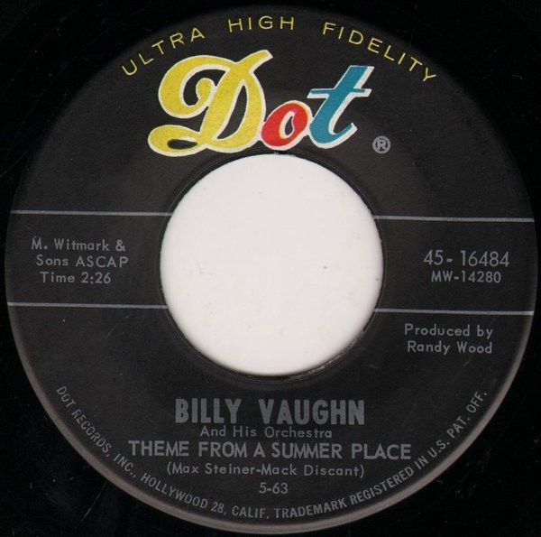 Billy Vaughn And His Orchestra - Theme From A Summer Place / Sukiyaka (7")
