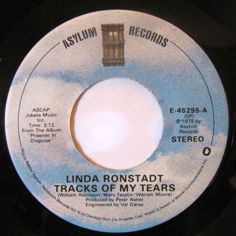 Linda Ronstadt / Linda Ronstadt And Emmylou Harris - Tracks Of My Tears / The Sweetest Gift (7", Single, Spe)