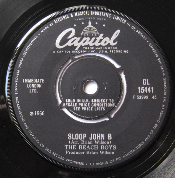 The Beach Boys - Sloop John B (7", Single)