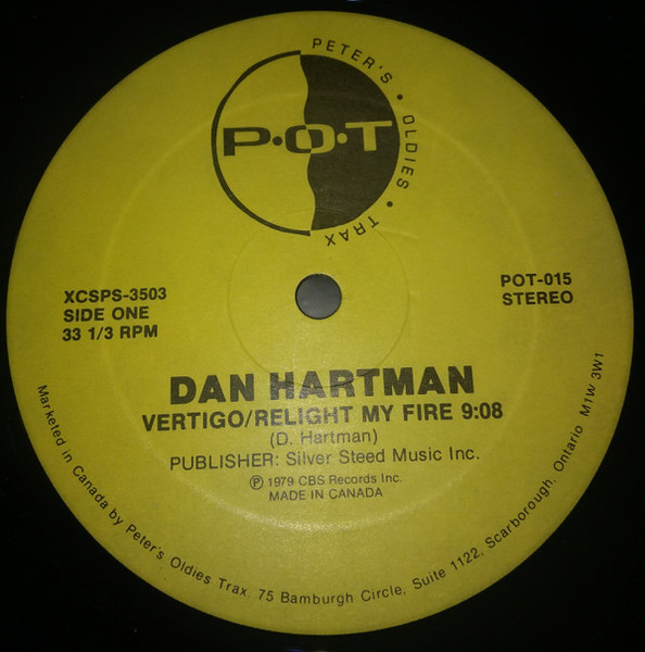 Dan Hartman - Vertigo / Relight My Fire (12")
