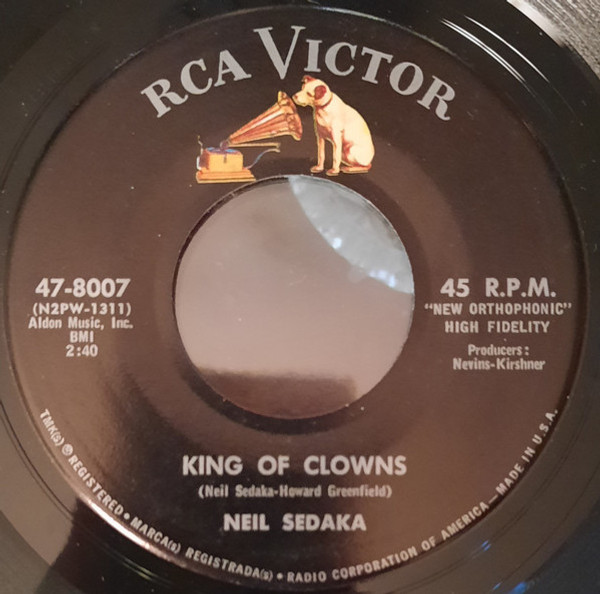 Neil Sedaka - King Of Clowns (7", Single, Hol)