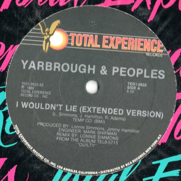 Yarbrough & Peoples - I Wouldn't Lie (12")