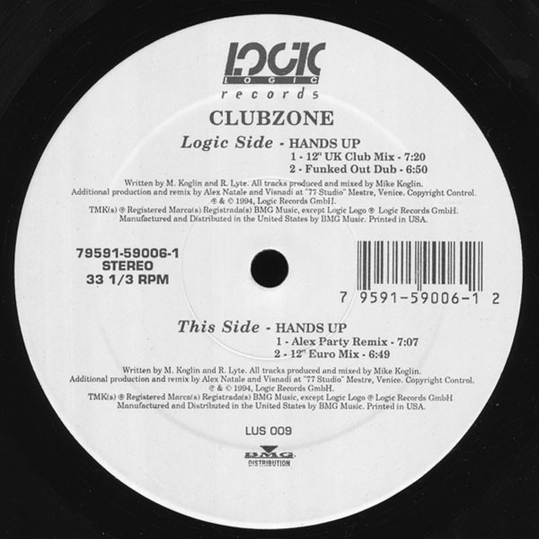 Clubzone - Hands Up (12")