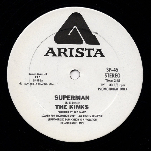 The Kinks - Superman (12", Promo)