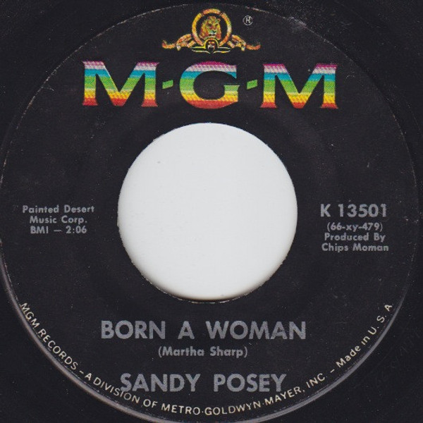 Sandy Posey - Born A Woman / Caution To The Wind (7", Mono)