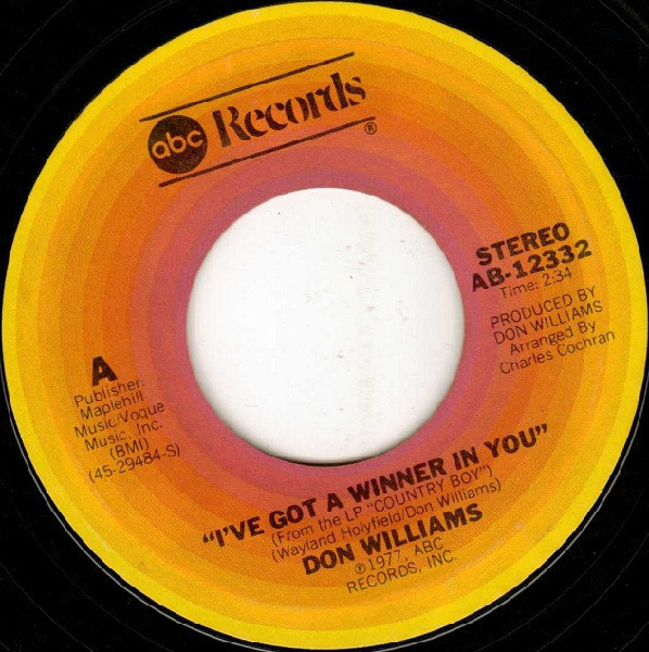 Don Williams (2) - I've Got A Winner In You (7", Single, Styrene, Ter)
