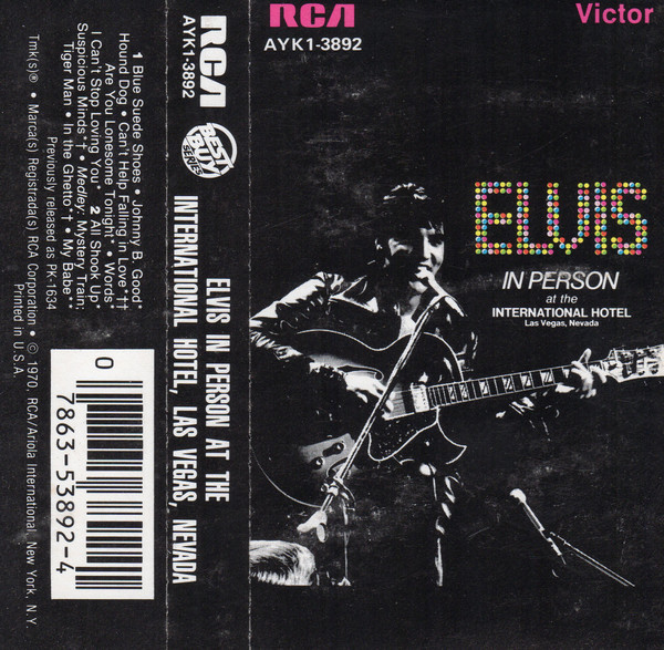 Elvis Presley - Elvis In Person At The International Hotel Las Vegas, Nevada (Cass, Album, RE, Opa)