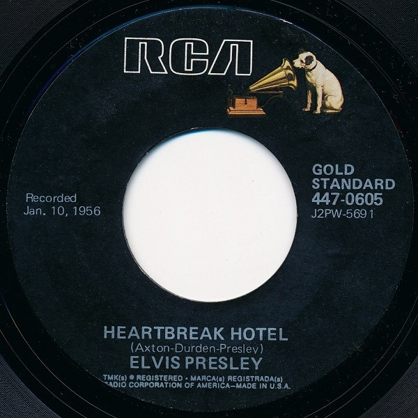 Elvis Presley - Heartbreak Hotel (7", Single, RE, Styrene)