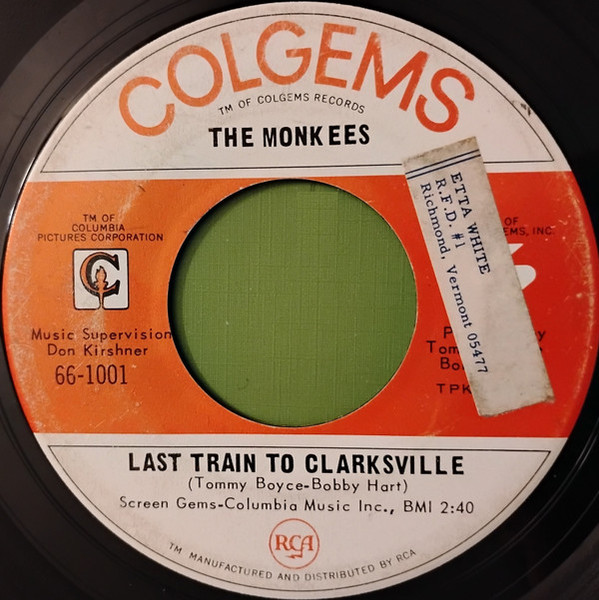 The Monkees - Last Train To Clarksville (7", Single, Roc)