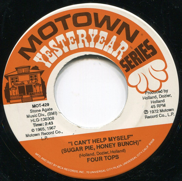 Four Tops - I Can't Help Myself (Sugar Pie, Honey Bunch) / Ask The Lonely (7", RE)