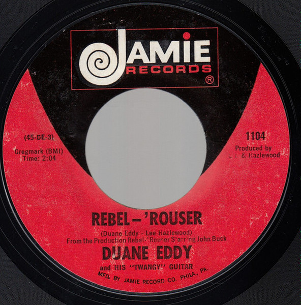 Duane Eddy And His 'Twangy' Guitar* - Rebel-'Rouser / Stalkin' (7", Single, RE, Styrene, Red)
