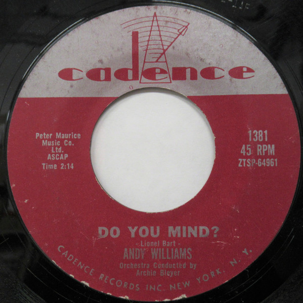 Andy Williams - Do You Mind? / Dreamsville (7", Single)
